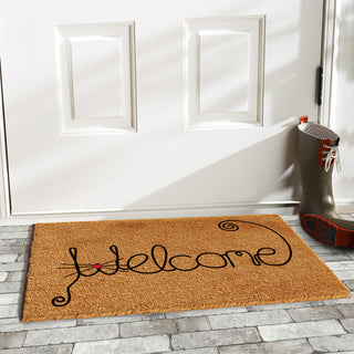 Kitty Curlicue Doormat, 17"x29"