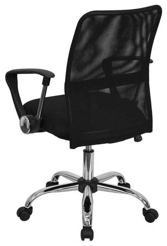 Scranton & Co Mid-Back Mesh Office Chair in Black