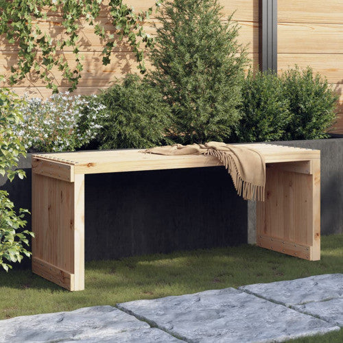 vidaXL Patio Bench Extendable Garden Bench Outdoor Seating Solid Wood Pine