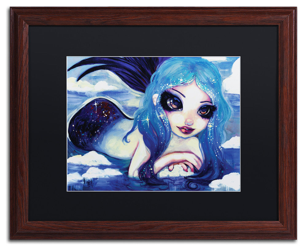 Natasha Wescoat 'Ice Mermaid' Art, Wood Frame, Black Mat, 20x16