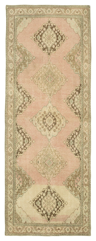 Rug N Carpet - Handmade Oriental 4' 9" x 12' 10" Tribal Runner Rug