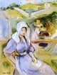 Berthe Morisot On the Beach at Portrieux, Gallery Wrapped Canvas, 21"x28"