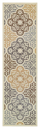 2' X 8' Gray and Ivory Moroccan Indoor Outdoor Area Rug