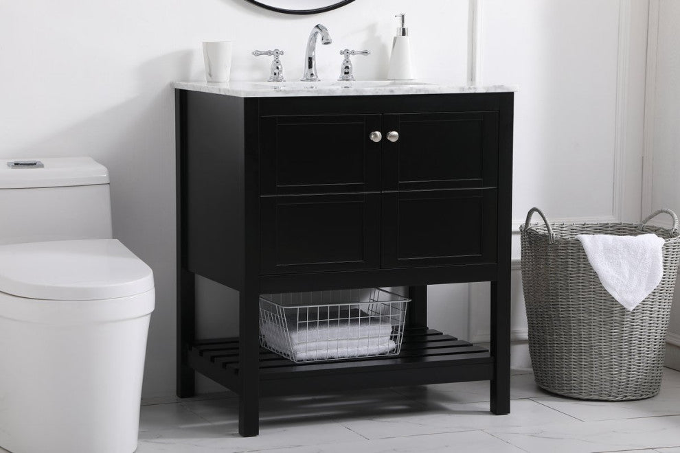 Elegant VF16530BK 30"Single Bathroom Vanity, Black