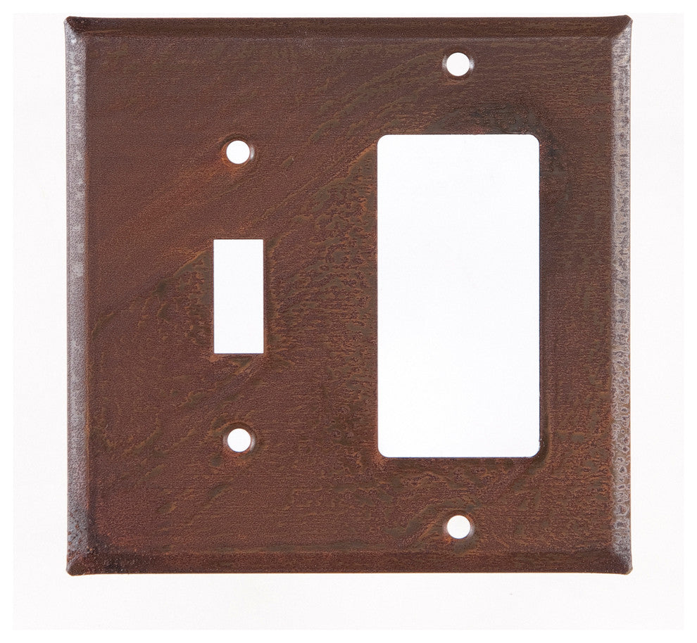 Switch and Rocker Cover Unpierced in Rustic Tin