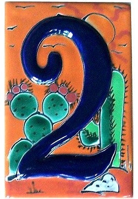 Desert Talavera Ceramic House Number Two