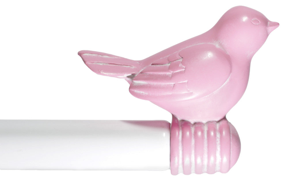 3/4" Bird Adjustable Curtain Rod, Pink, 48"-84"