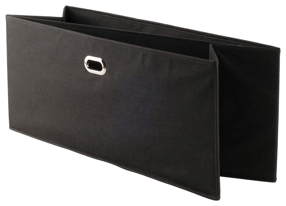 Torino 4-Piece Set Set Storage Shelf, Black Fabric Baskets