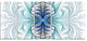 Light Blue Stained Glass Texture, Abstract Canvas Art Print, 60"x28", 5 Panels