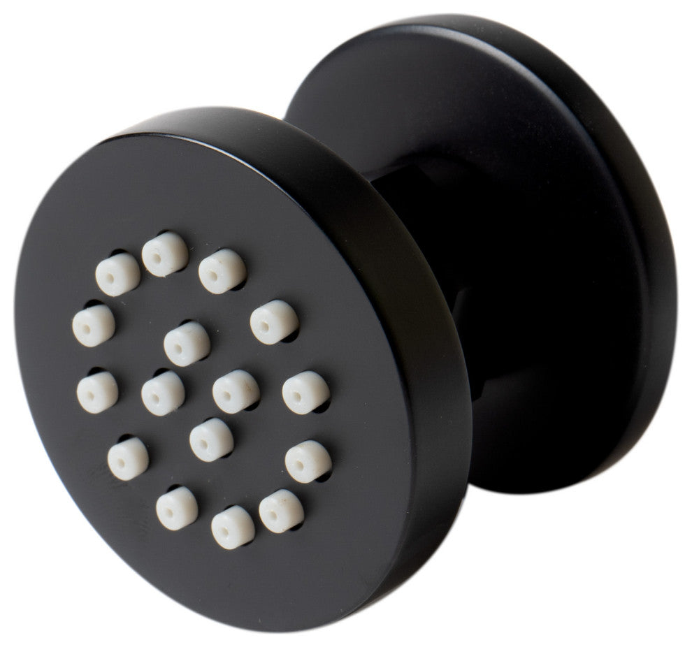 ALFI brand AB3830-BM Black Matte 2" Round Adjustable Shower Body Spray