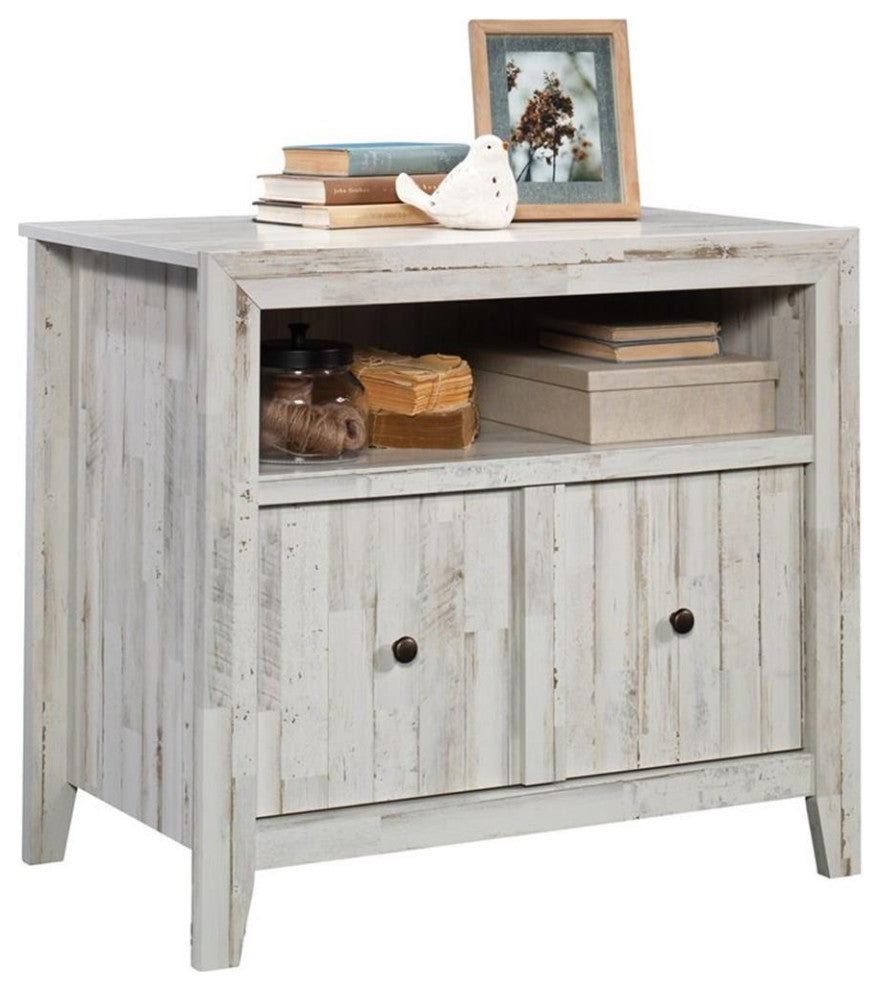 UrbanPro Engineered Wood Lateral File Cabinet in White Plank