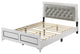 Rebecca Platform Bed, Gray/White, King