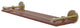 Prestige Skyline 22" Solid Wood Shelf with Gallery Rail, Satin Brass