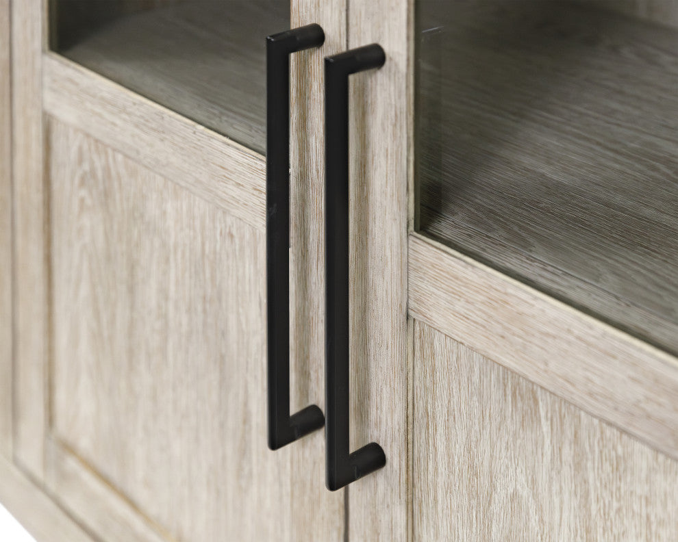 Modern Wood Farmhouse Sideboard, Dining Storage, Brown