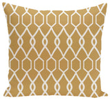 Charleston Geometric Print Pillow, Dijon, 20"x20"