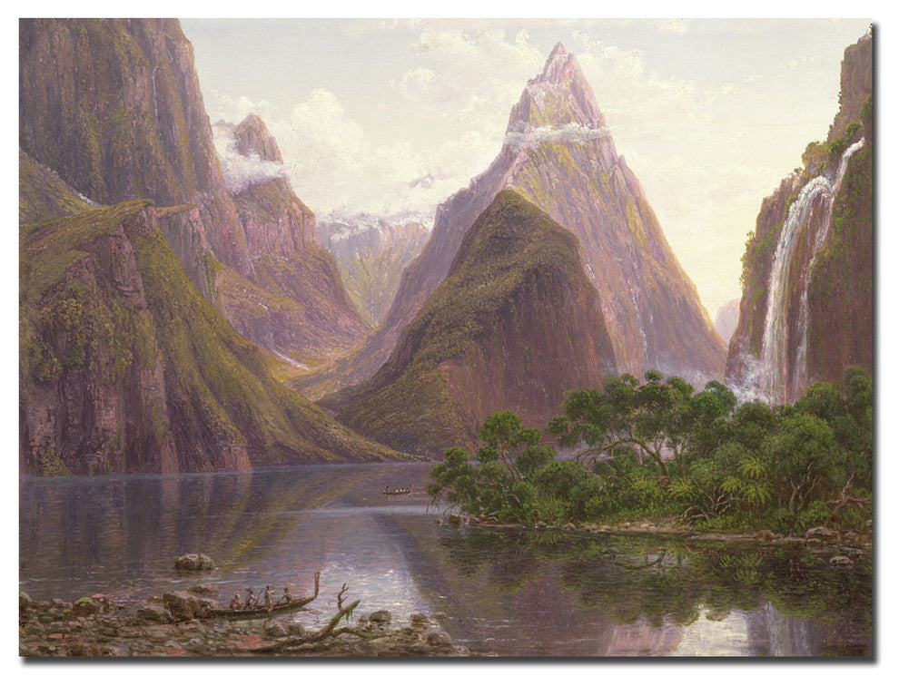 'Milford Sounds New Zealand' Canvas Art by Eugen von Guerard