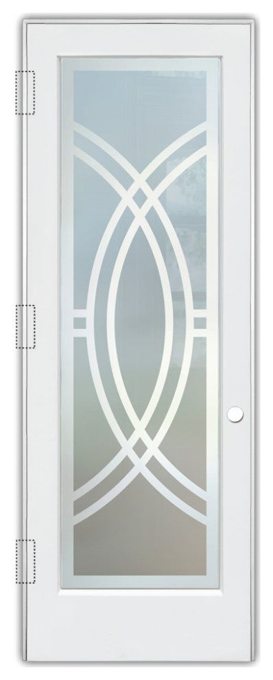 Interior Prehung Door or Interior Slab Door - Demi Circle - Primed - 24" x...