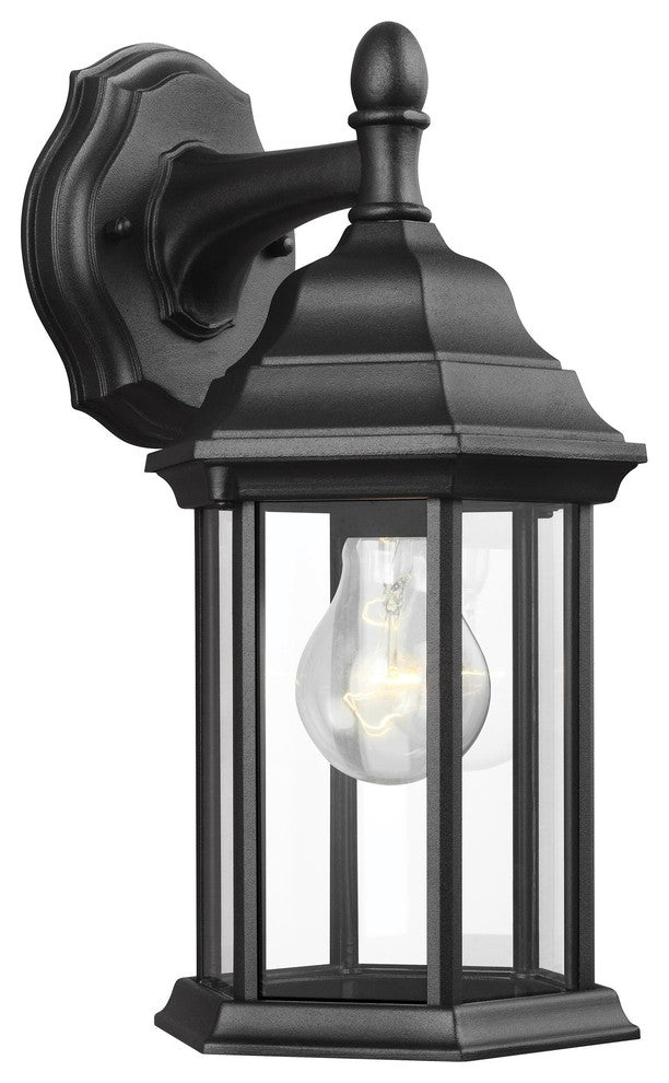 Generation Lighting Lighting Small 1-Light Downlight Outdoor Lantern, Black