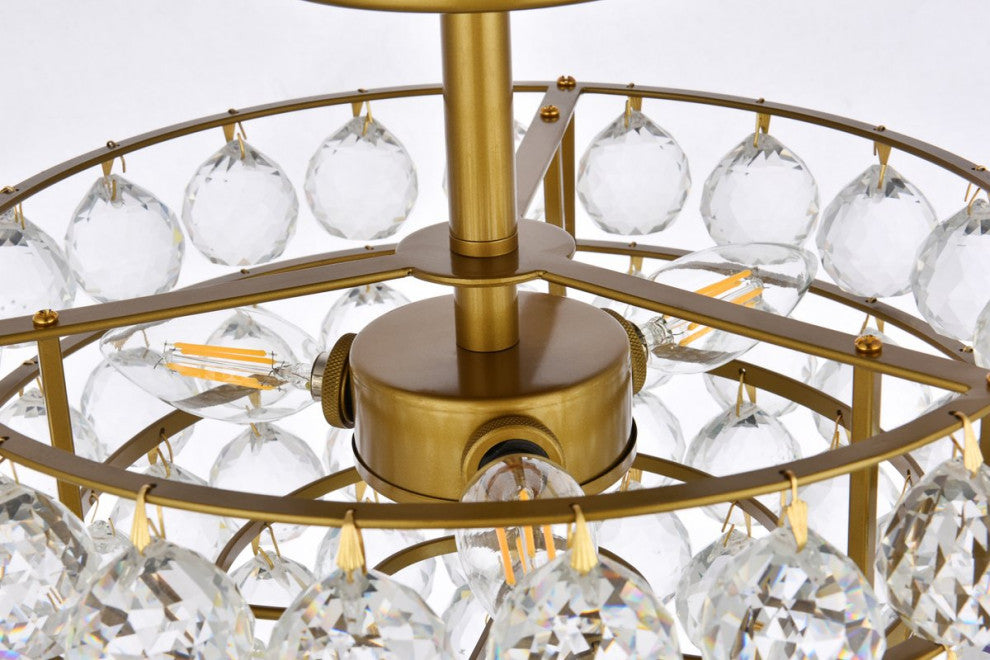 Seren 14" Flush Mount, Brass
