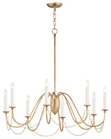 Maxim Lighting Plumette 8-Light Chandelier, Gold Leaf, 12168GL