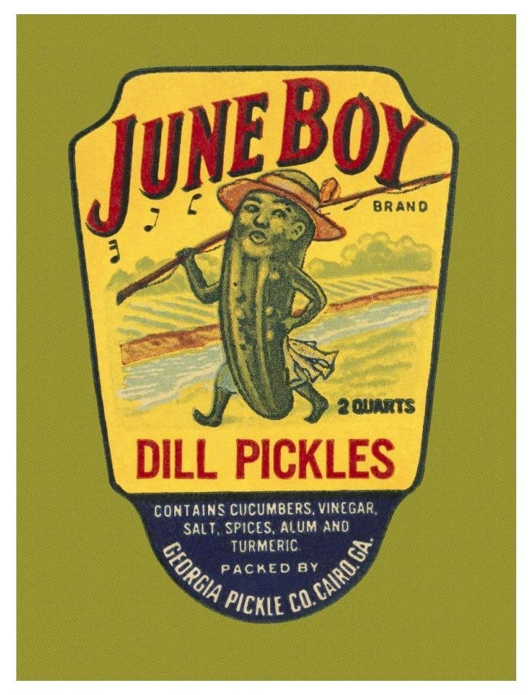 "June Boy Dill Pickles" Digital Paper Print by Retrolabel, 14"x18"