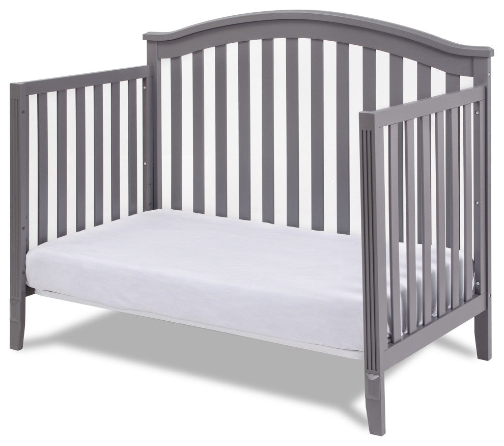 Kali 4-in-1 Convertible Crib, Gray, No Changer