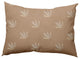 Feather Pattern Decorative Lumbar Throw Pillow, Brown, 14"x20"
