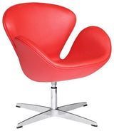 Swan Red Leather Chair