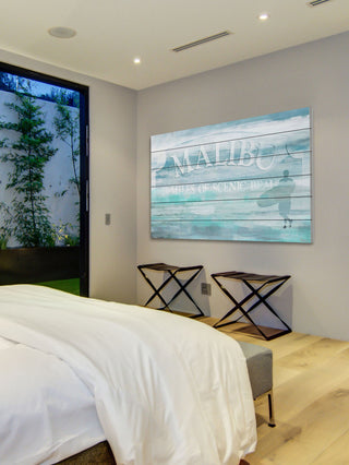 "27 Miles" Print on White Wood, 36"x24"