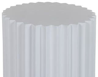 Modrest Evadale - Modern White Concrete End Table