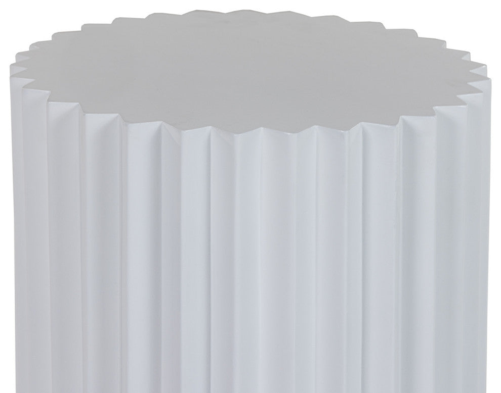Modrest Evadale - Modern White Concrete End Table