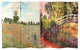 6' Tall Double Sided Works of Monet Canvas Room Divider 4 Panel