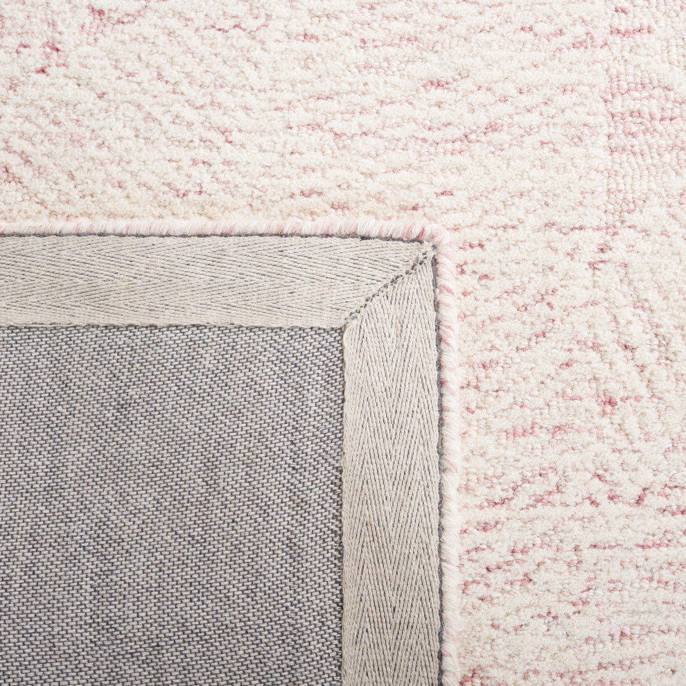 Safavieh Metro Collection MET880U Rug, Pink/Ivory, 6' x 6' Square