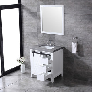 Marsyas Transitional White 30" Single Sink Vanity Set
