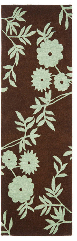 Safavieh Soho Soh774B Floral Rug, Brown/Teal, 7'6"x9'6"