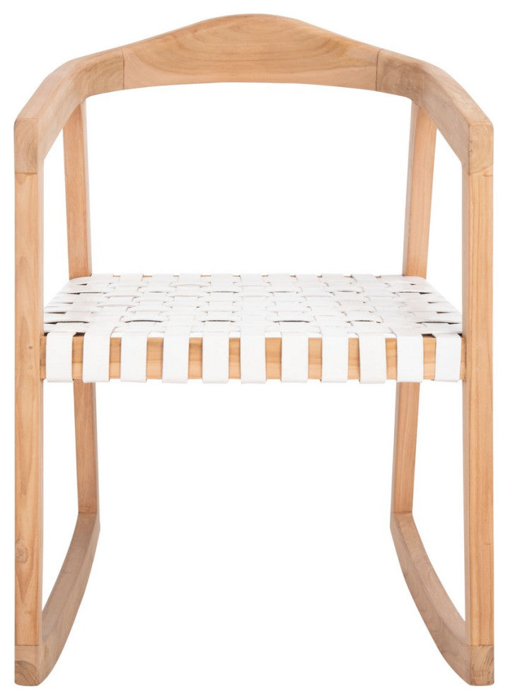 Safavieh Willa Rocking Dining Chair, White/Natural