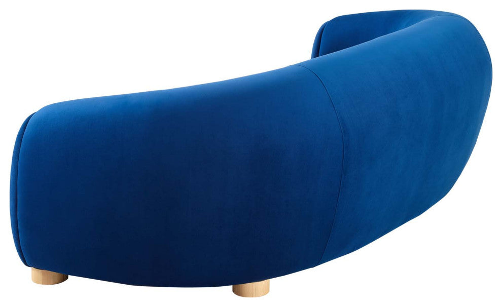 Sofa, Velvet, Blue Navy, Modern, Living Lounge Room Hotel Lobby Hospitality