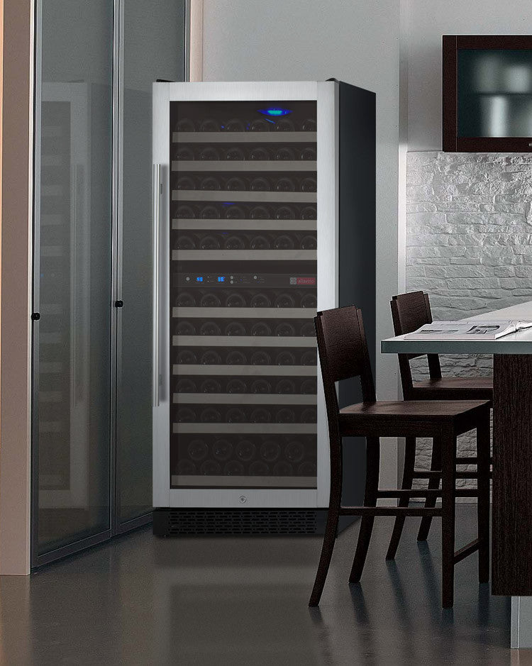 Wine Cooler: 24" FlexCount II Tru-Vino 121 Bottle Dual Zone Stainless Steel