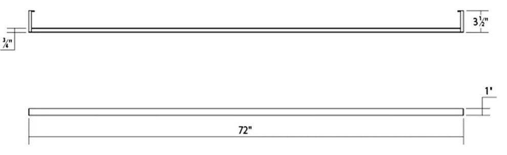 Sonneman 2810-6 Thin-Line Single Sided 72"W Integrated LED Bath - Satin Black