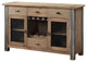 Sideboard, Rectangular Top With Storage Drawers & Metal Handles, Maple