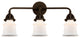 288-3W-OB-G181S-LED 3 Light 23.25" Bath Vanity Light, Oil Rubbed Bronze