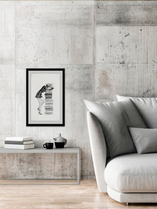 "Stack of Books" Framed Painting Print, 24"x36"