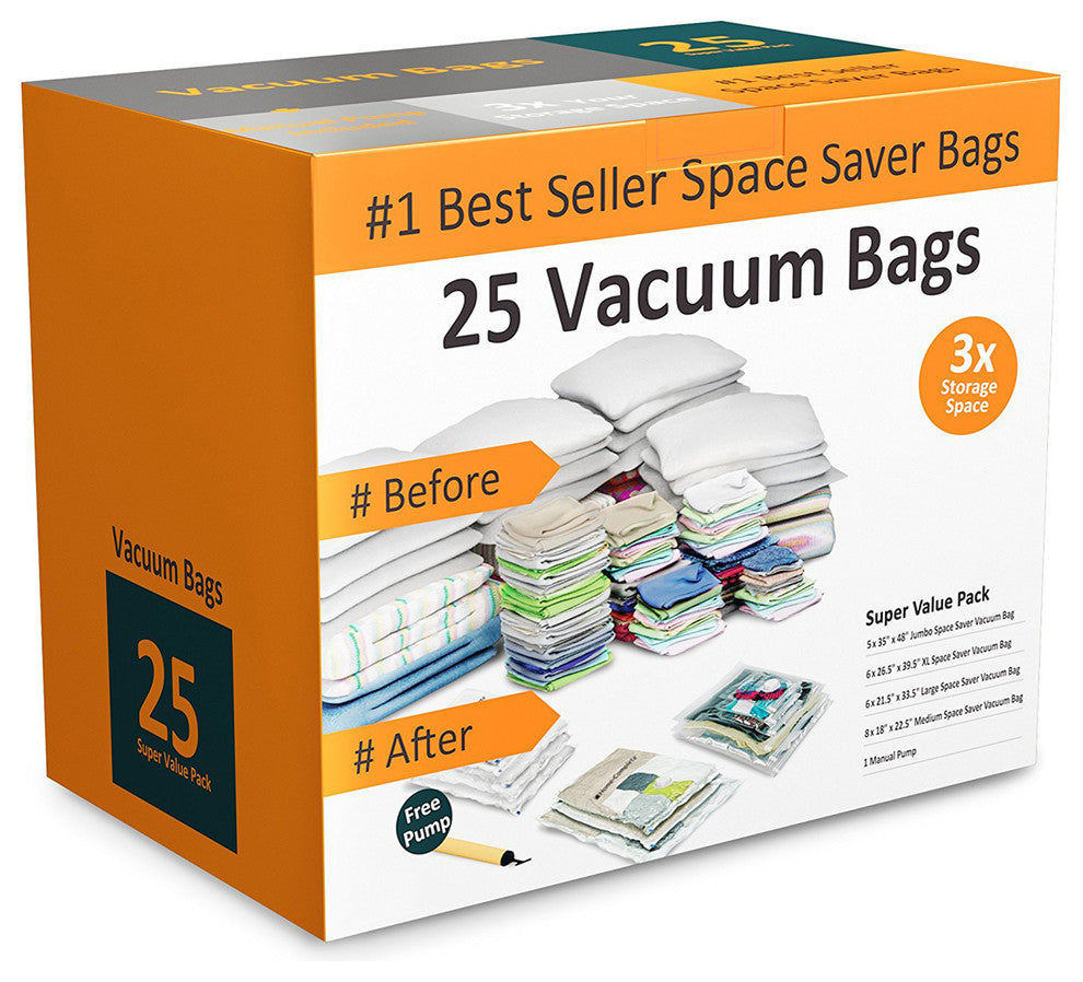 Vacuum Storage Bags Set of 25 by Everyday Home