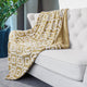 Jacquard Sherpa Throw Blanket, Gold