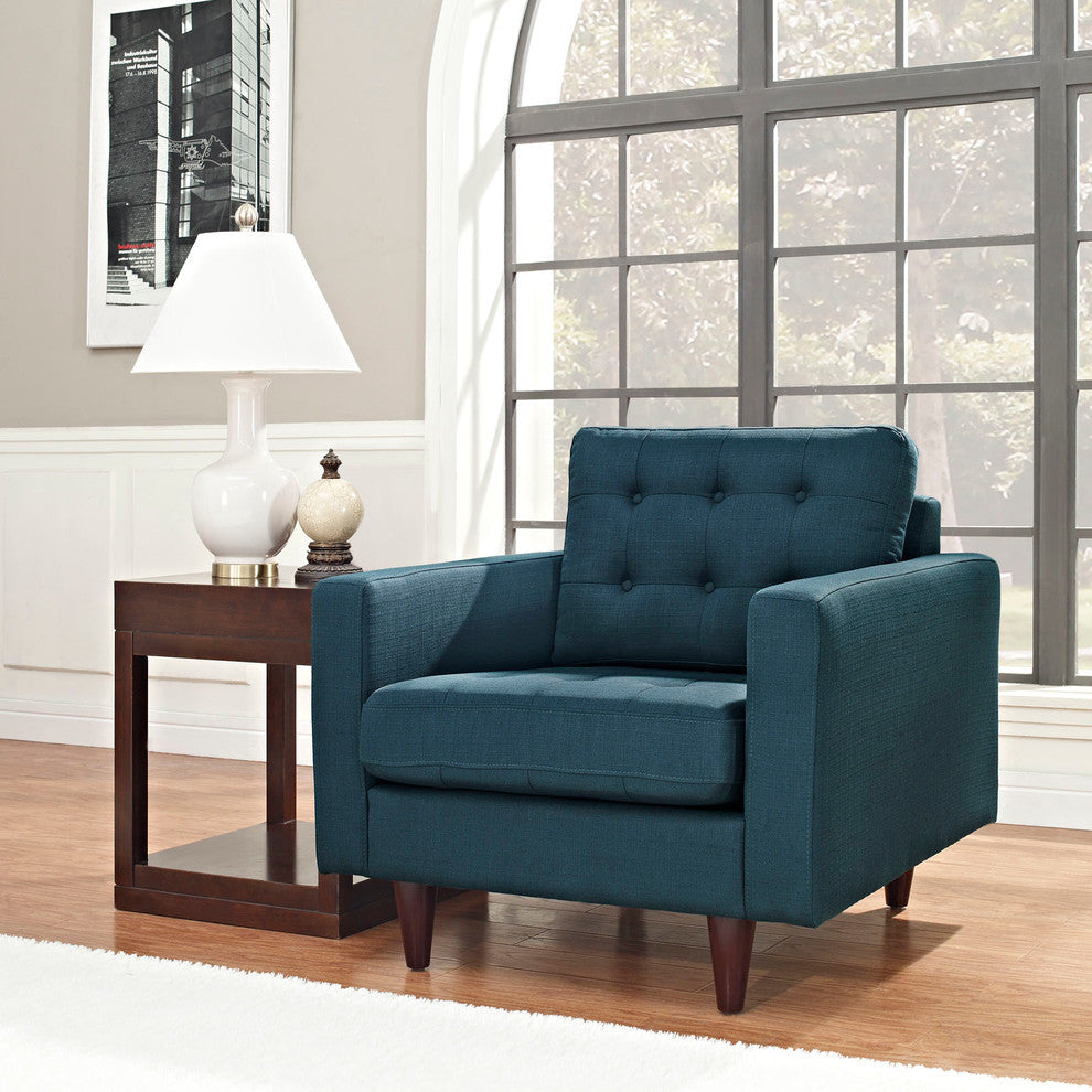 Modern Contemporary Living Room Upholstered Armchair Azure
