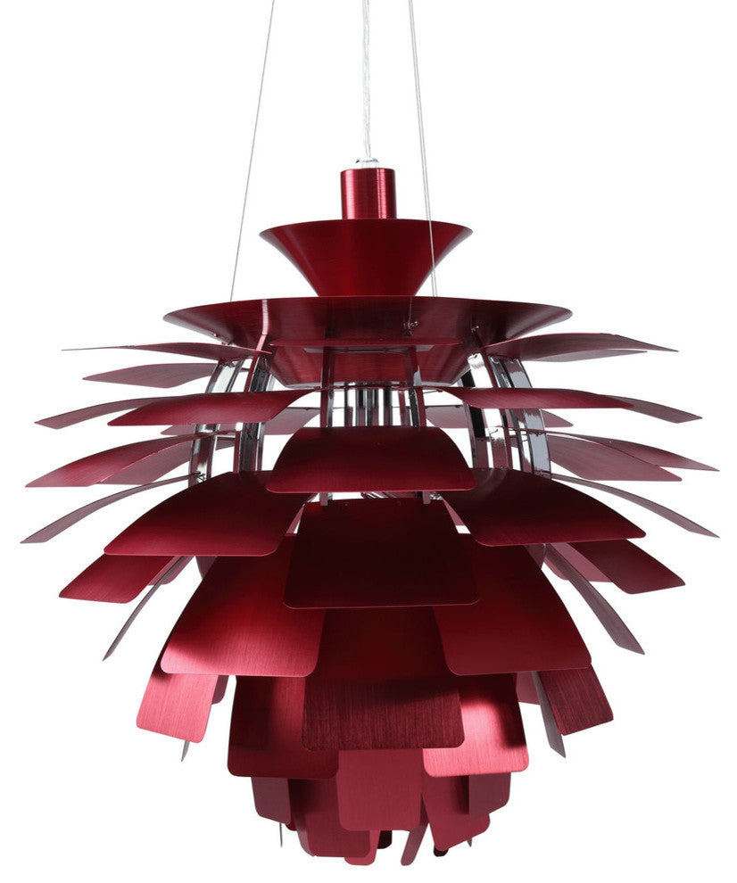 Modern Contemporary Living Dining Room 28" Ceiling Light Chandelier Red