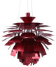 Modern Contemporary Living Dining Room 28" Ceiling Light Chandelier Red