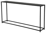 Pangea Home Miley 56" Rectangular Modern Metal Console Table in Black