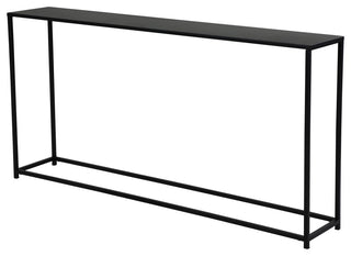 Pangea Home Miley 56" Rectangular Modern Metal Console Table in Black