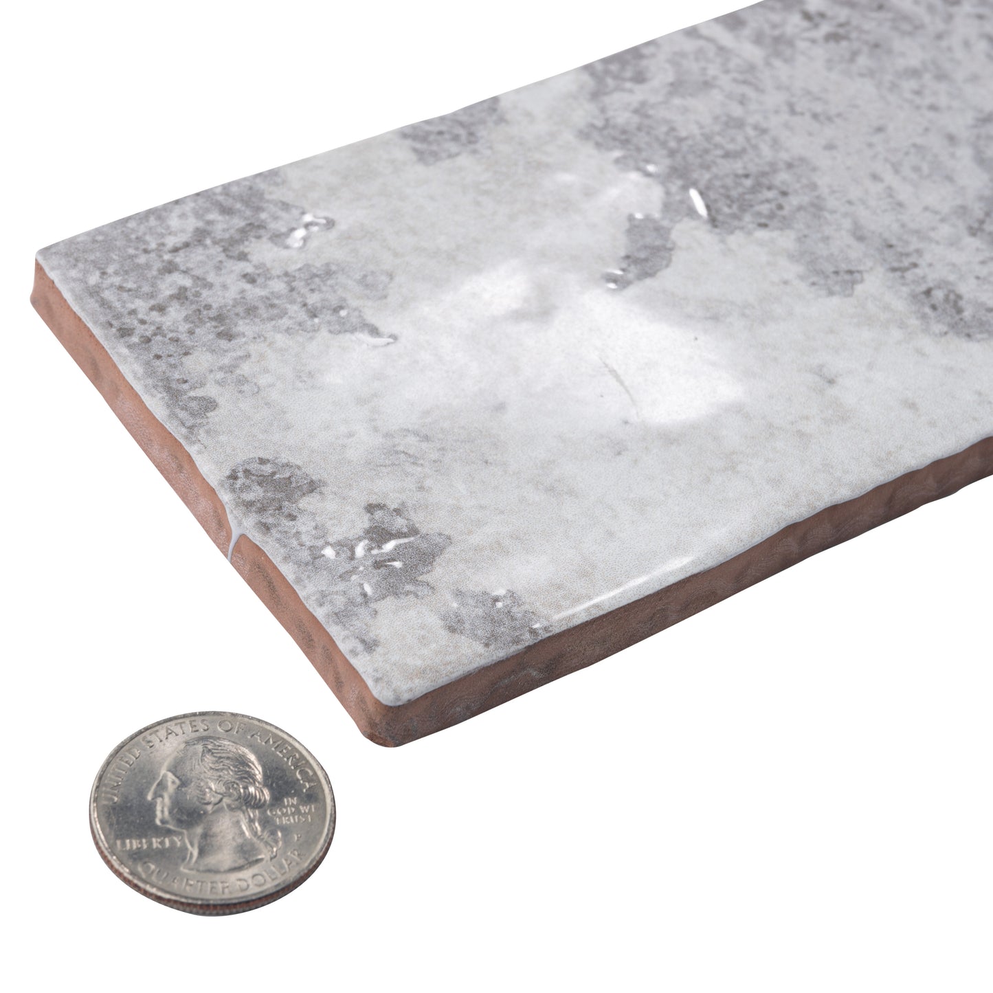 Biarritz 3" x 11-7/8" Ceramic Wall Tile, Grey